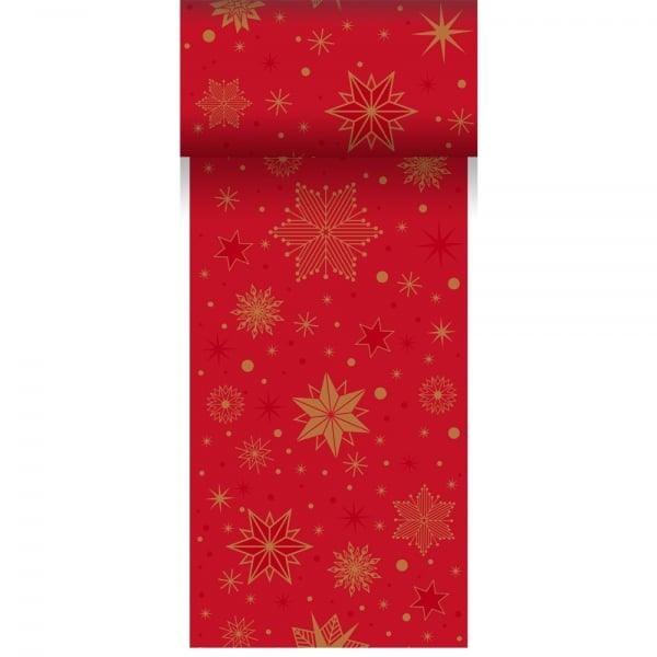 20 Meter Rolle Duni Bio Dunicel® Tischläufer Stargazing Red.