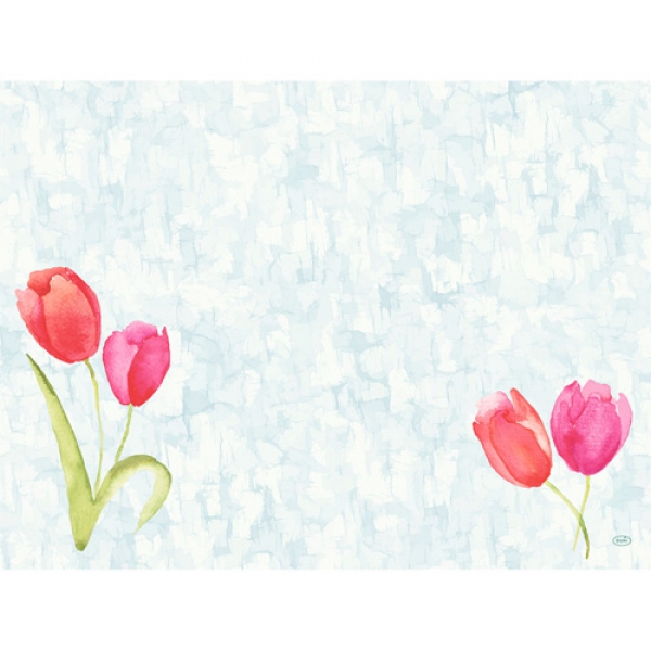 Bio Dunicel® Tischsets Painted Tulips, 30 x 40 cm.