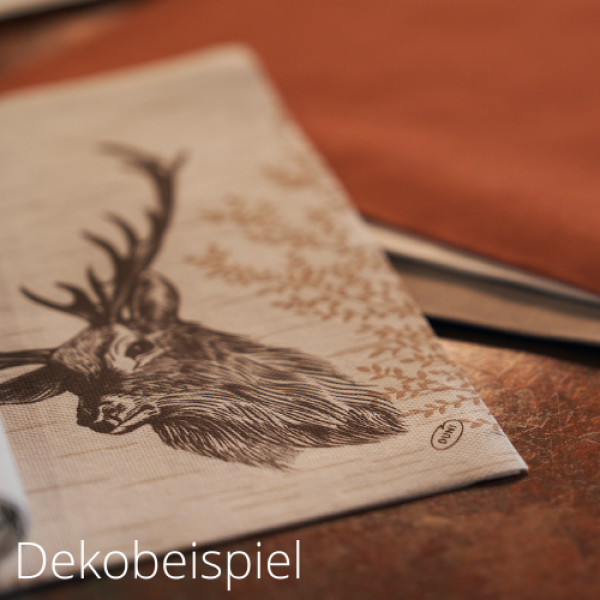 Duni Bio Dunisoft Servietten Wood & Deer, 40 x 40 cm