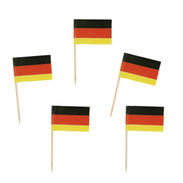 50 Flaggenspießchen Deutschlandfahne.