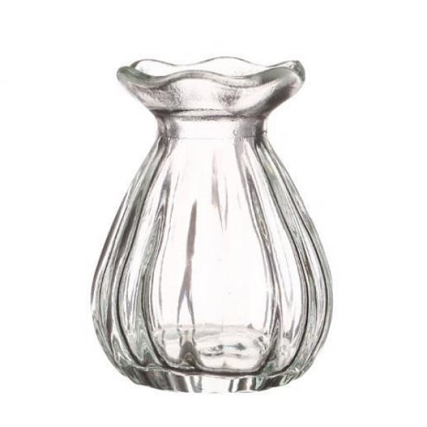 Glas Flaschen Väschen Fleur, klar, 90 mm.