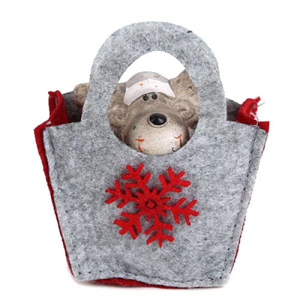Gastgeschenk Weihnachten, Rentier Nr. 4 mit Filztasche, 65 mm.