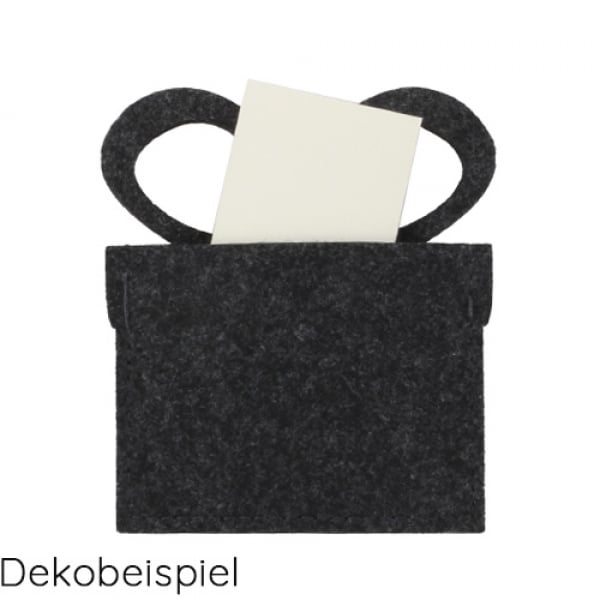 Dekobeispiel Filz Geschenktasche für Geld/Gutscheine.