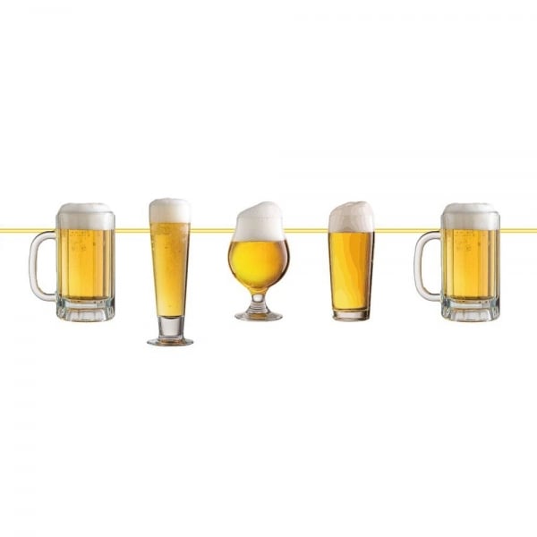 6 Meter Girlande Bierfest, Biergläser.