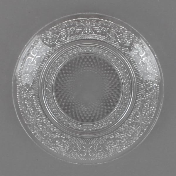 Glas Kerzenteller Vintage mit Struktur, 15 cm.