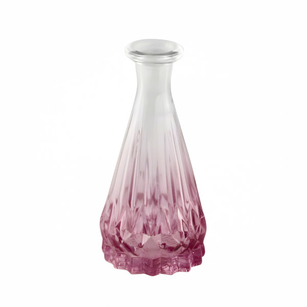 Mini Glas Flaschen Väschen Classy Farbverlauf in Mauve/Klar, 10,5 cm.