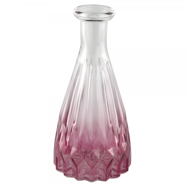 Glas Flaschen Väschen Classy Farbverlauf in Mauve/Klar, 14,5 cm.