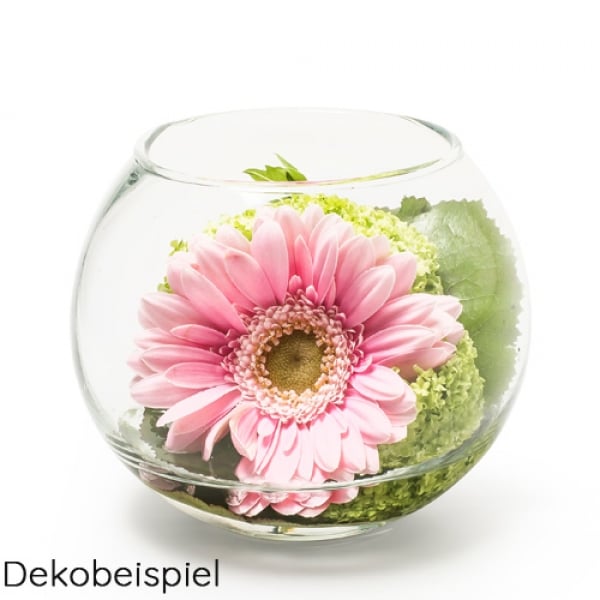 Glas Vase Kugel, Größe S, 11,5 cm.