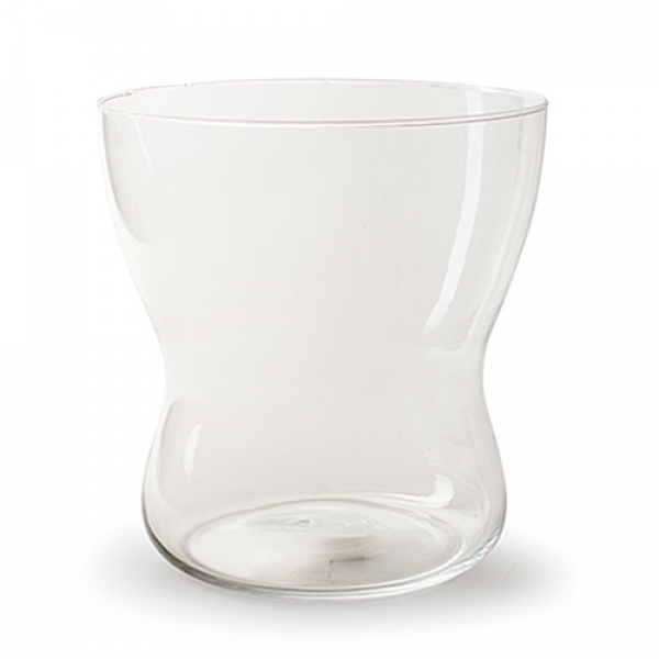 Großes Glas Windlicht Mara, Vase, Dekoglas, klar, 20 cm.