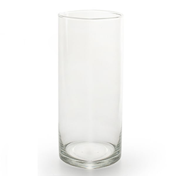 Glas Vase Zylinder, 11,5 x 25 cm.