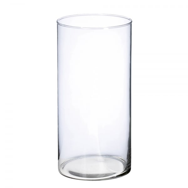 Glas Vase Zylinder, 20 cm.