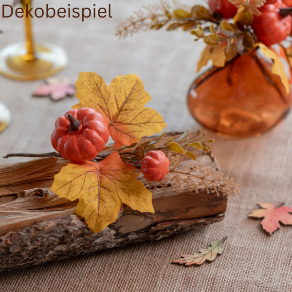 Deko Herbst Pick mit Kürbis, 20 cm.