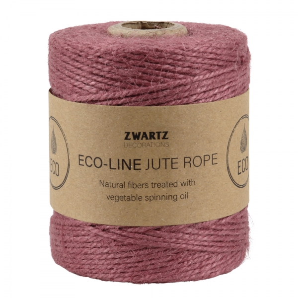 150 Meter Sizo®Jute Schnur in Rosa, 3 mm.