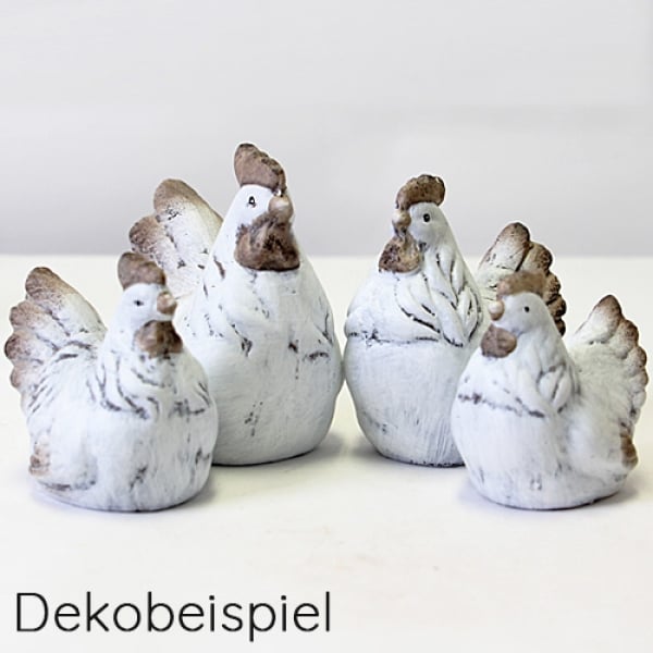 Keramik Hahn und Huhn in 2 Größen.