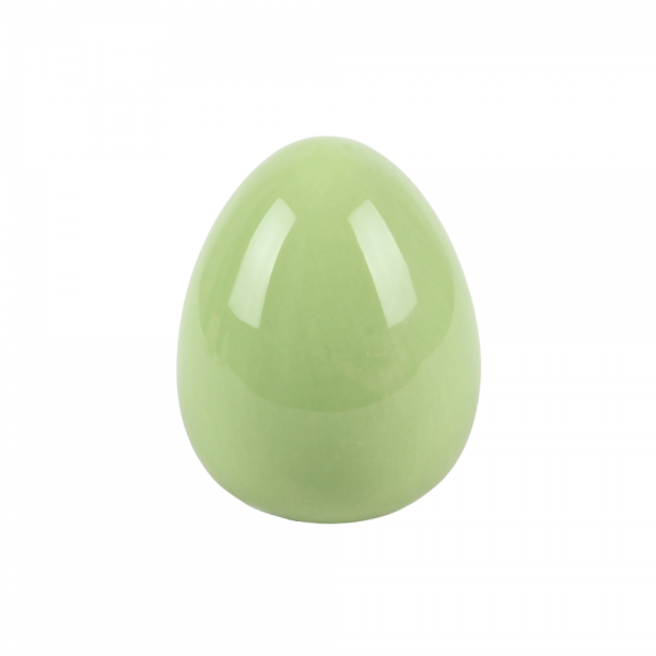 Keramik Osterei in Pastell-Grün, 70 mm.