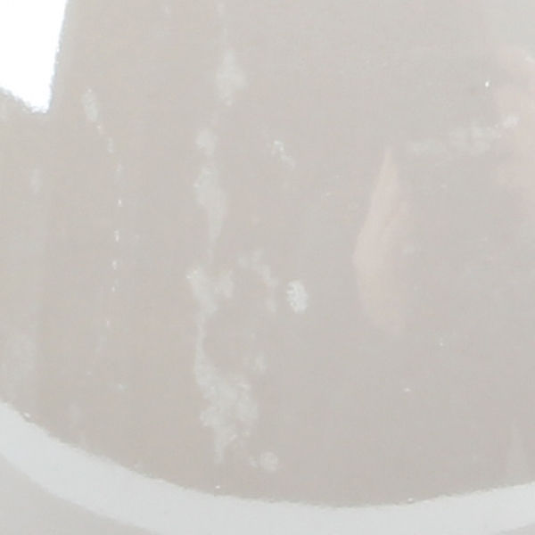 Keramik Osterei, 2. Wahl, in Weiß mit Perlmuttglanz, 85 mm.