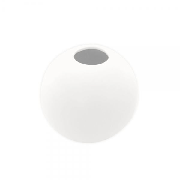 Keramik Tisch Väschen, kugelrund, in Weiß matt, 87 mm.