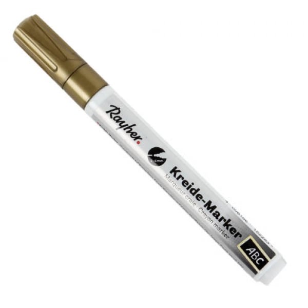 Kreide Marker, Kreidestift mit Keilspitze, 2 - 6 mm, in Gold