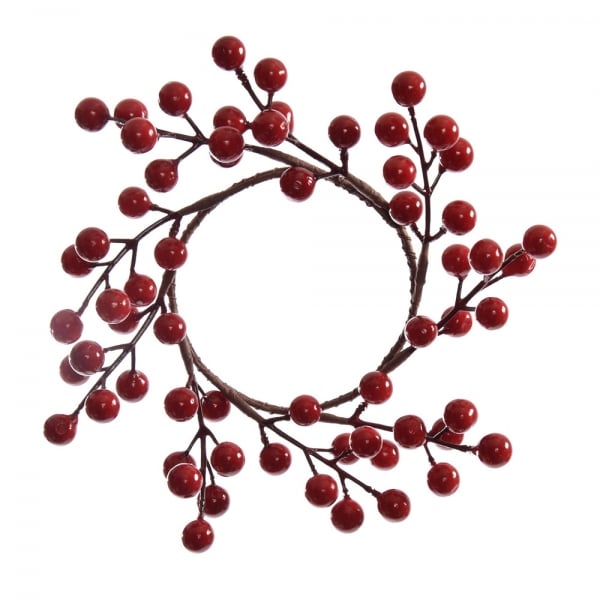 Deko Beerenkranz in Rot, 22 cm.