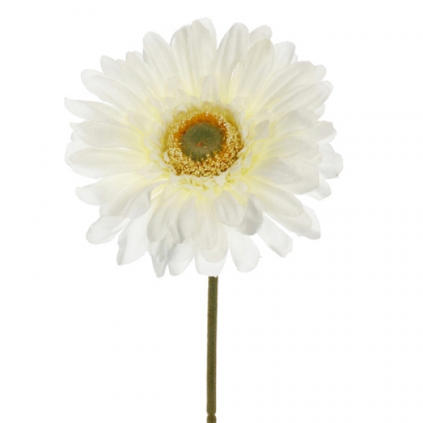 Kunstblume Gerbera in Creme, 55 cm.