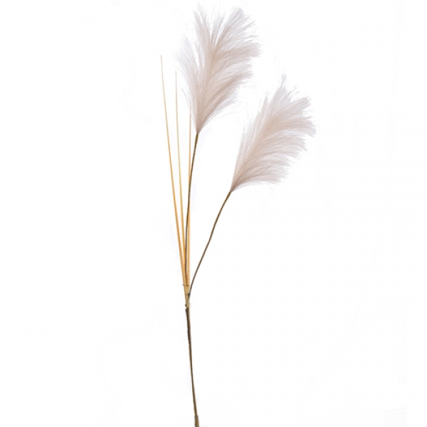 Deko Kunst Pampasgras Wedel in Creme, 69 cm.