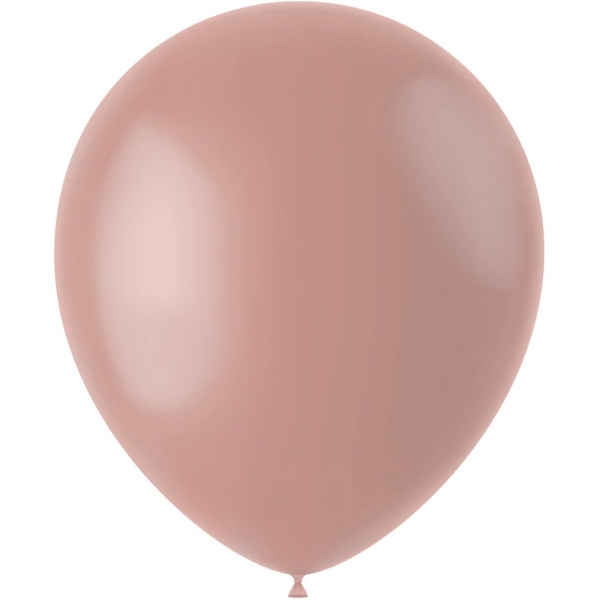 10 Luftballons in Altrosa, 33 cm Durchmesser.