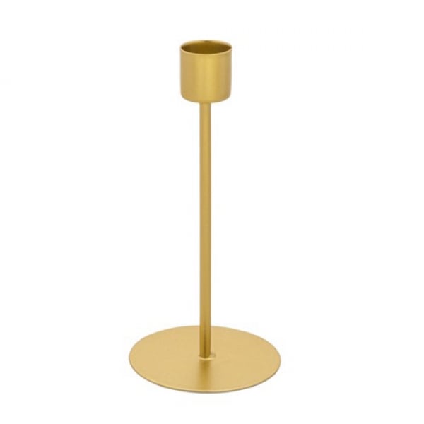 Metall Kerzenständer für Stabkerzen in Gold, 15 cm.