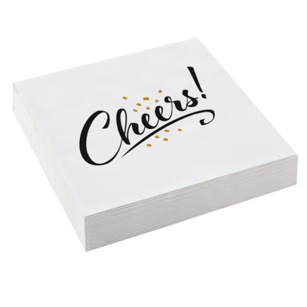 20er Pack Servietten -Cheers-, 33 x 33 cm