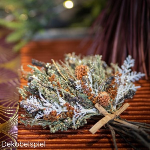 Naturdeko Winter Trockenblumen Bouquet, 20 cm.