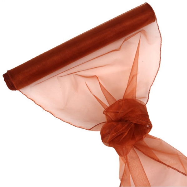 Organza Rolle 0,40 x 8,00 Meter in Cognac.