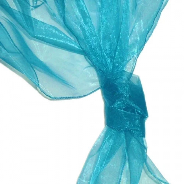 Organza Dekostoffe 1,45 x 3,00 Meter in Türkis.