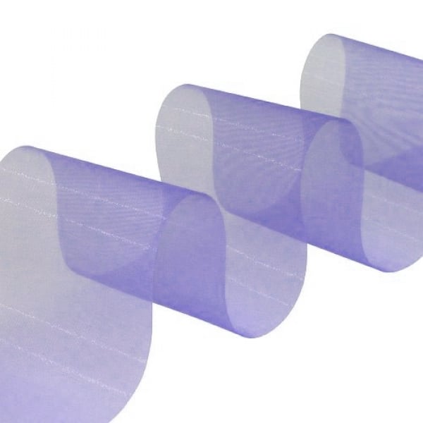 25 Meter Organza Tischband in Violett, 70 mm.