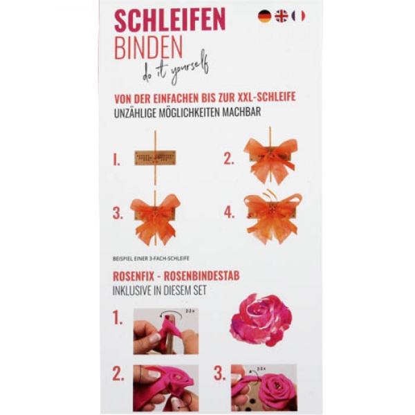 Beschreibung Schleifen- & Rosenfix, Schleifen binden do it your self.