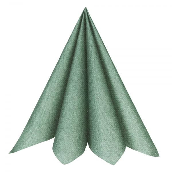 20er Pack Airlaid Servietten in Tafelgrün, 40 x 40 cm.