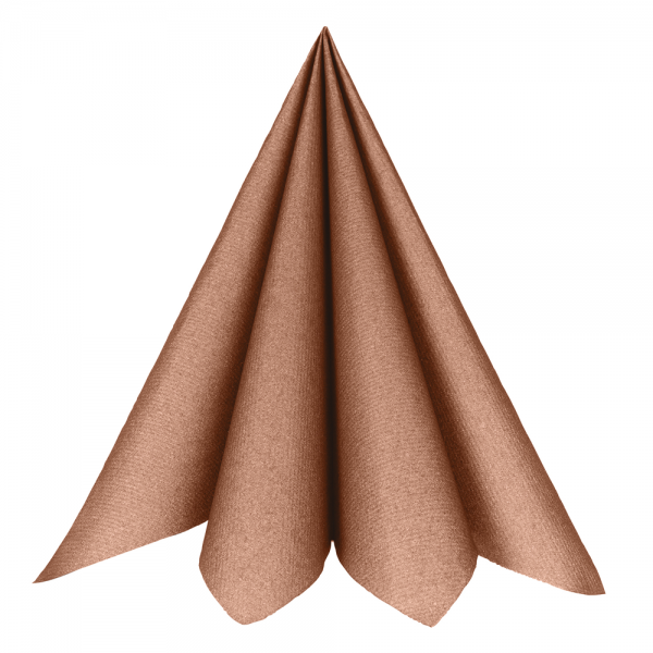 20er Pack Airlaid Servietten in Bronze, 40 x 40 cm.