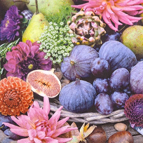 20er Pack Servietten Farbenfrohe Herbstsinfonie, 33 x 33 cm.