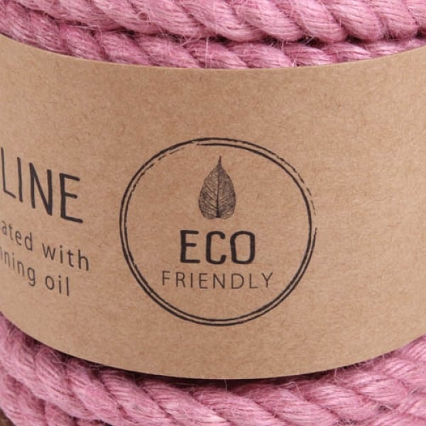 5 Meter Sizo®Jute Kordel in Rosa, 7 mm.