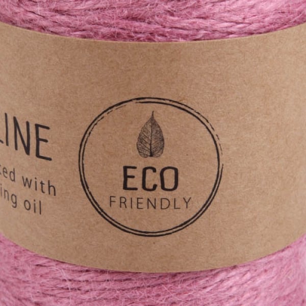 150 Meter Sizo®Jute Schnur in Rosa, 3 mm.