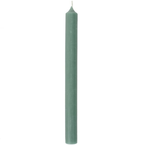 12 Stabkerzen, Rustic in Pistache, 250 x 22 mm.