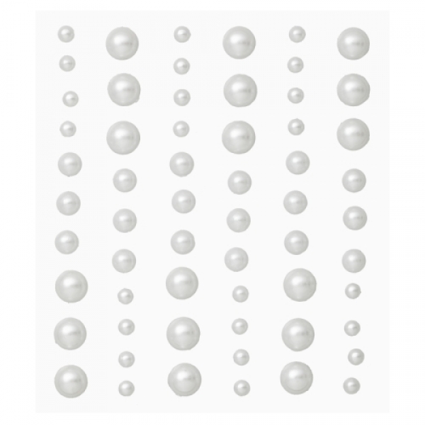 Sticker Perlen in Weiß, 4, 6 und 8 mm