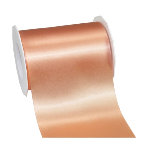 25 Meter Satin Tischband Adria in Apricot, 11 cm.