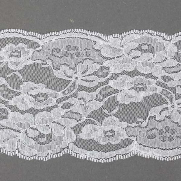 10 Meter Tischband Hochzeit, Vintage Spitze in Weiß, 12 cm.