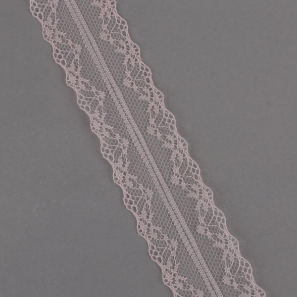 Tischband Spitze in Rosa, 38 mm breit.