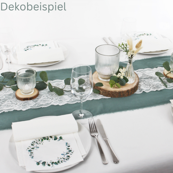 Dekobeispiel mit dem Tischdeko Paket Hochzeit 