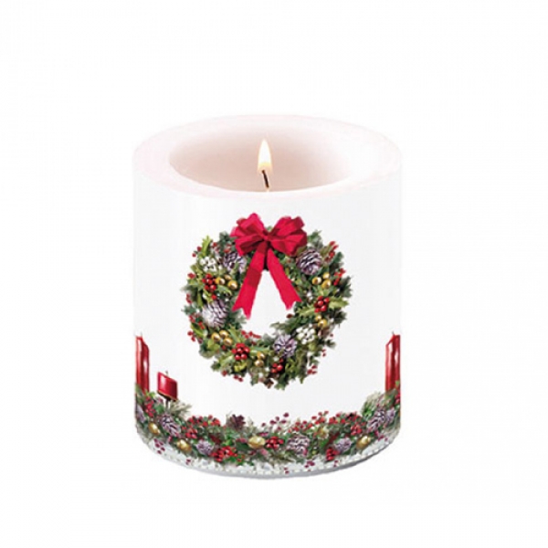 Tischkerze Weihnachten, Bratapfel, Zimtstange, Anis, 90 mm