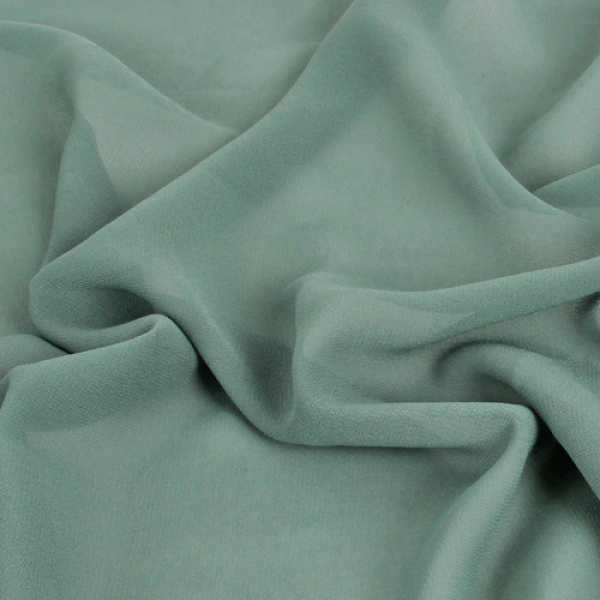 3 Meter Chiffon Tischläufer, hauchdünn, in Eukalyptus, 35 cm.