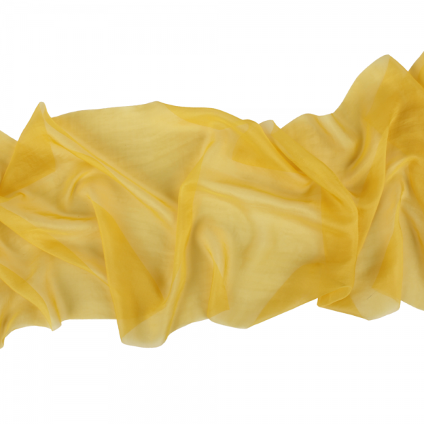 5 Meter Chiffon Tischläufer, hauchdünn, in Gelb, 35 cm.