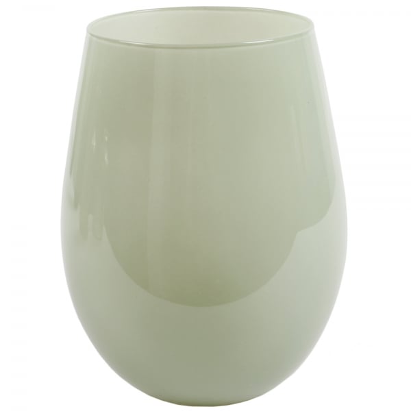 Glas Windlicht in Pistaziengrün hell, 12 cm.