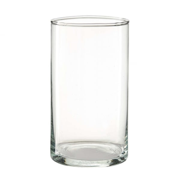 Glas Vase Zylinder, 20 cm.