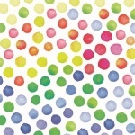 20er Pack Servietten Punkte und Streifen bunt, 33 x 33 cm